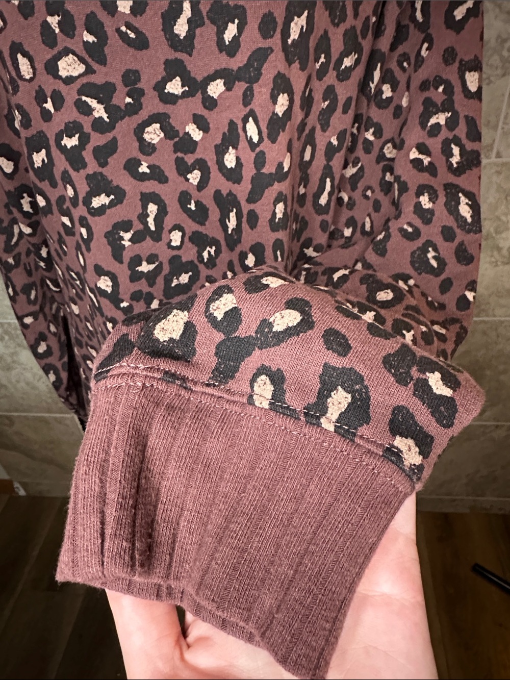 Maurices Willowsoft Leopard Print Tunic Sweatshirt XL Cozy Crewneck Pullover - Picture 7 of 12